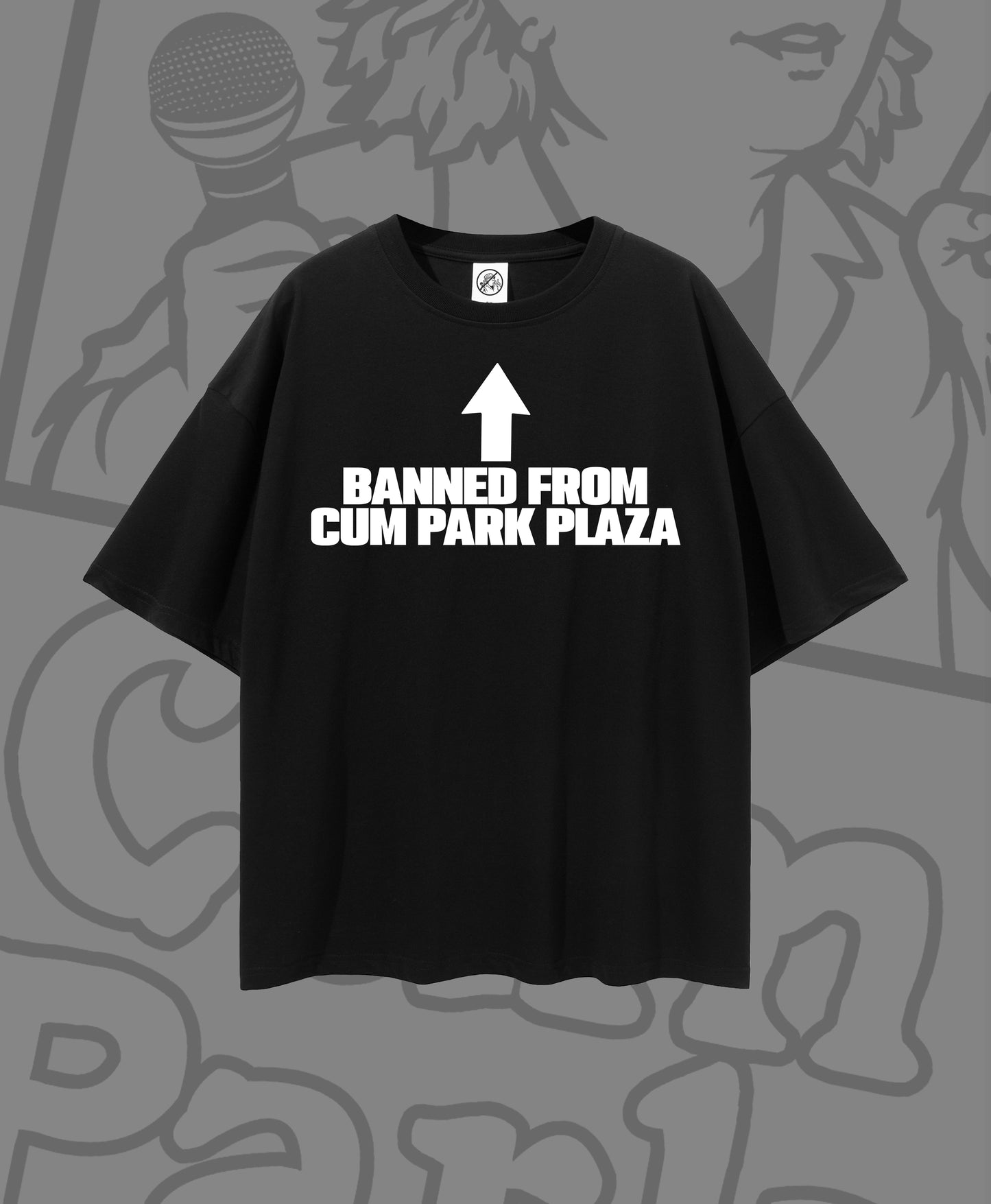 Banned From Cum Park Plaza T-Shirt (Black)
